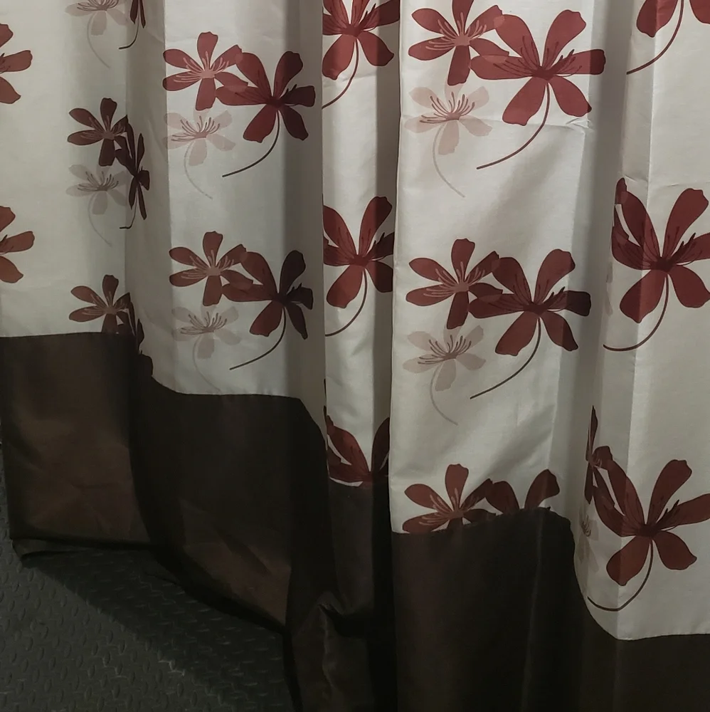 Beautiful flower print curtains